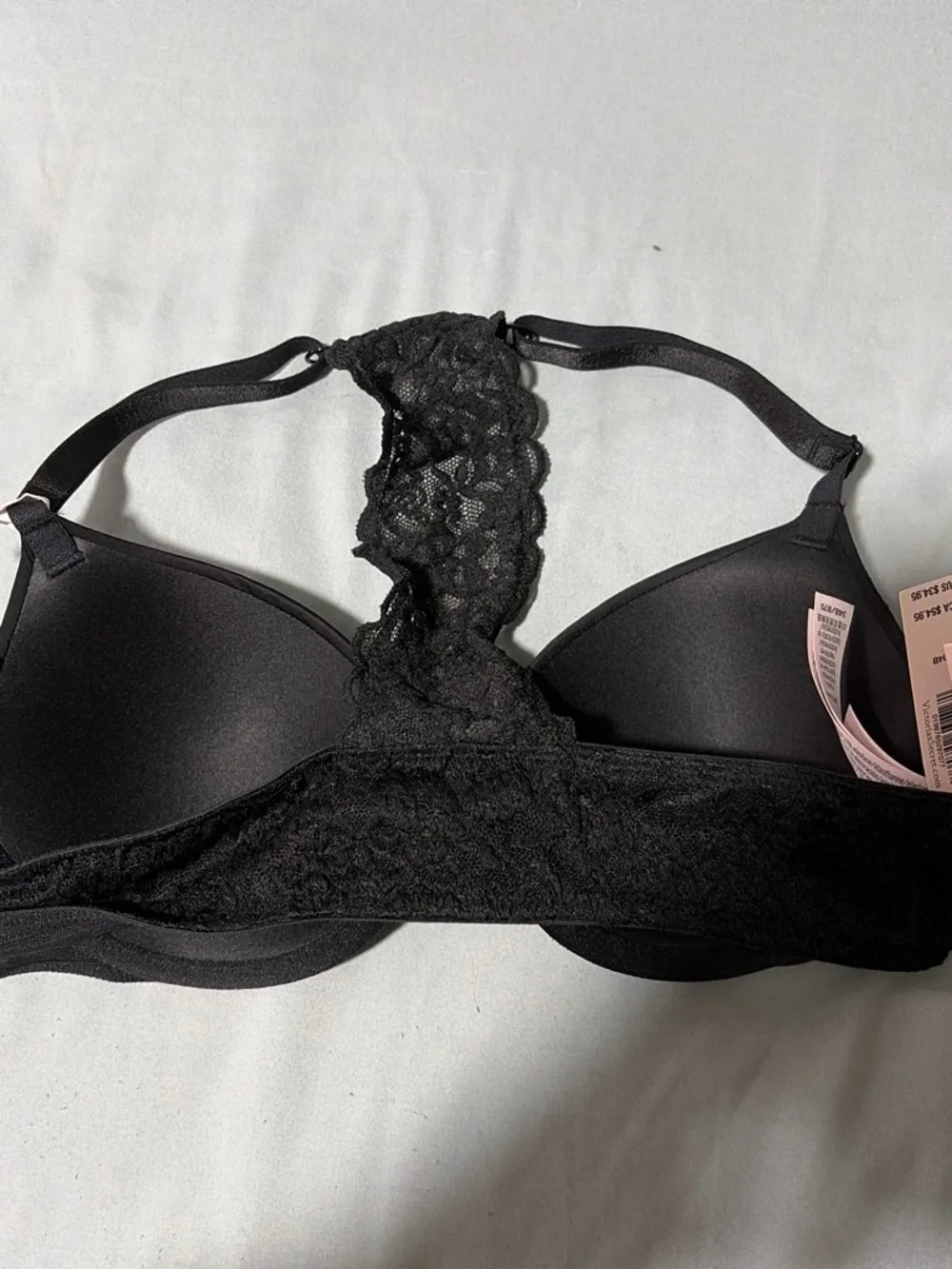 Victoria's Secret Black Lace Racerback T-Shirt Bra
